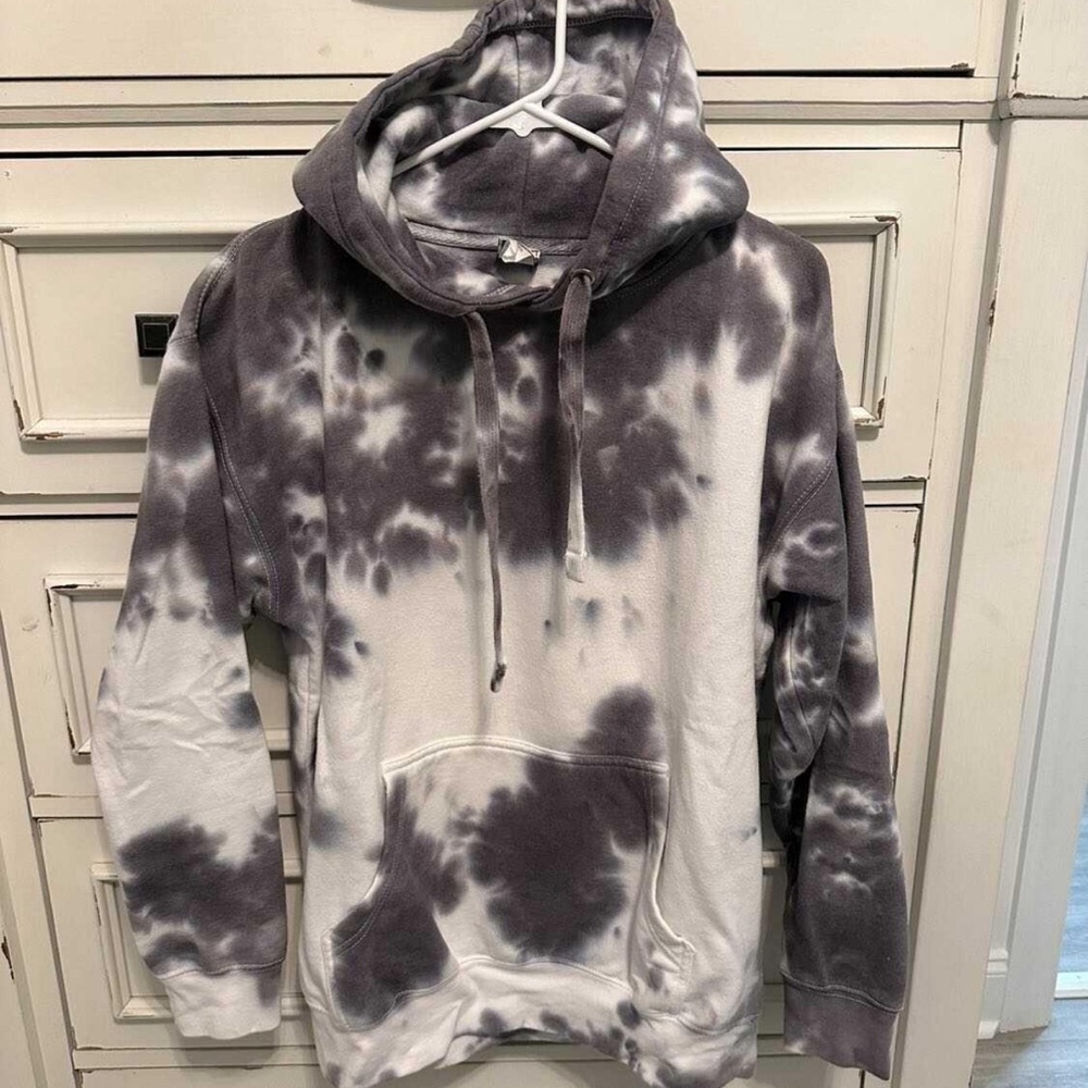 Gray/Black Tie-Dye Hoodie